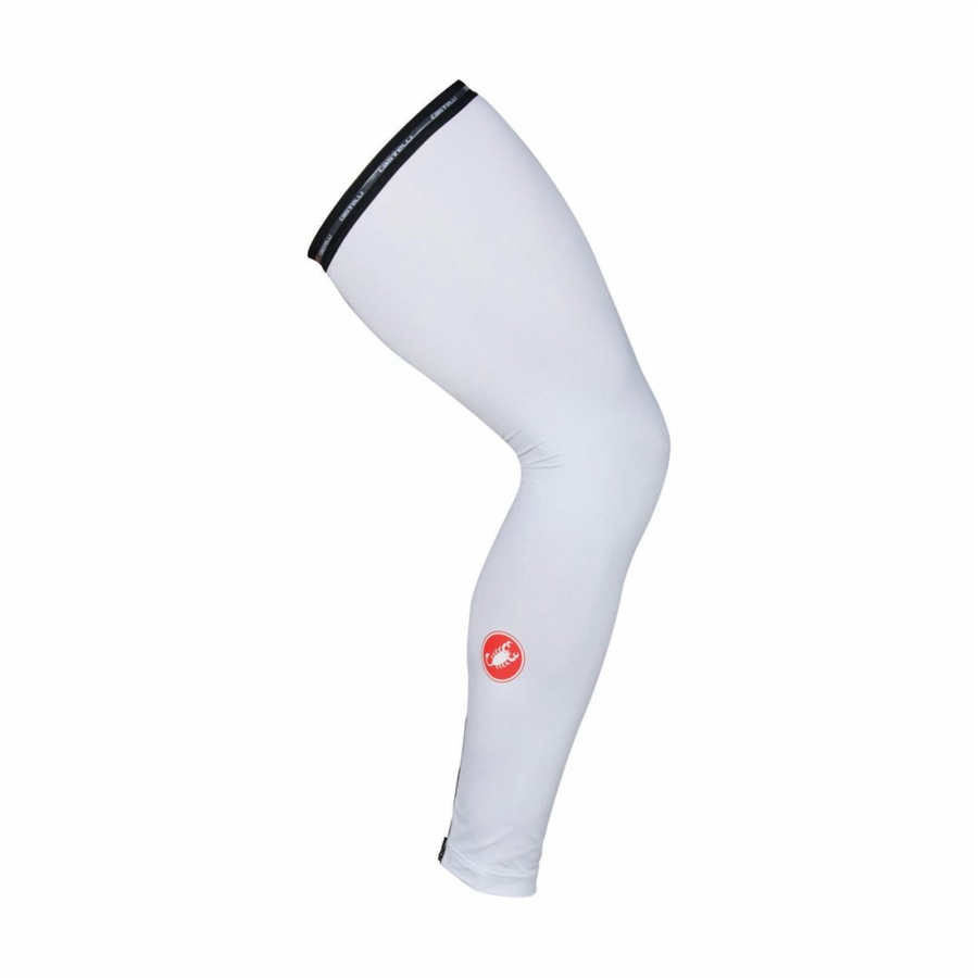 Women Castelli UPF 50 + LIGHT LEG SLEEVES Leg Warmer White | FEZ-715649