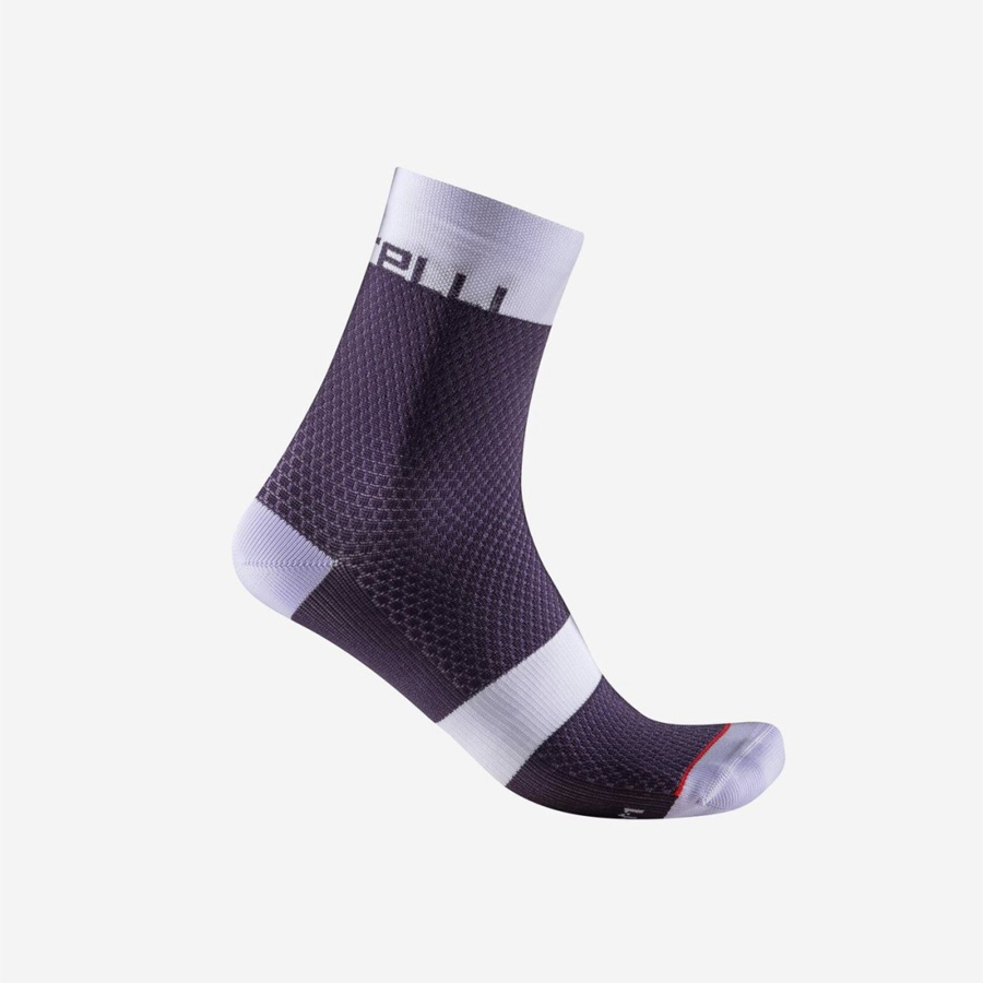 Women Castelli VELOCISSIMA 12 Socks Purple | AMI-397641