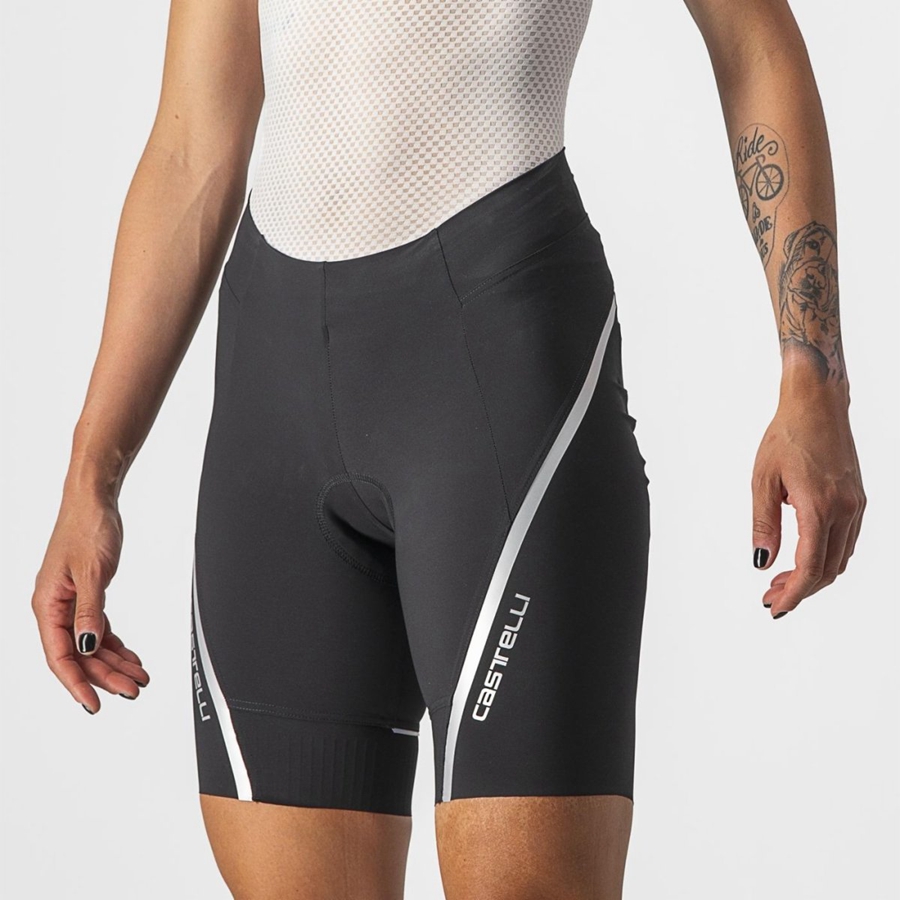 Women Castelli VELOCISSIMA 3 Shorts Black / Silver | PYO-498156