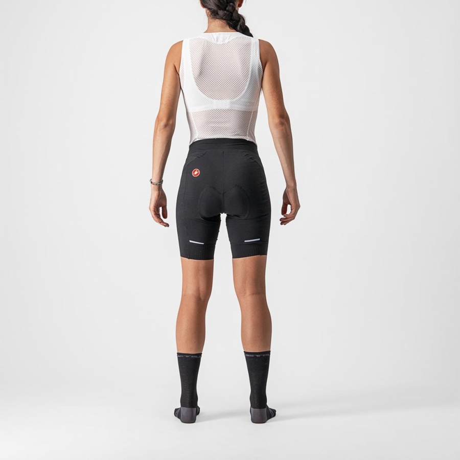 Women Castelli VELOCISSIMA 3 Shorts Black / Black | IYQ-520716