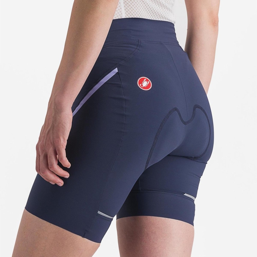 Women Castelli VELOCISSIMA 3 Shorts Blue / Purple White | ICM-638705