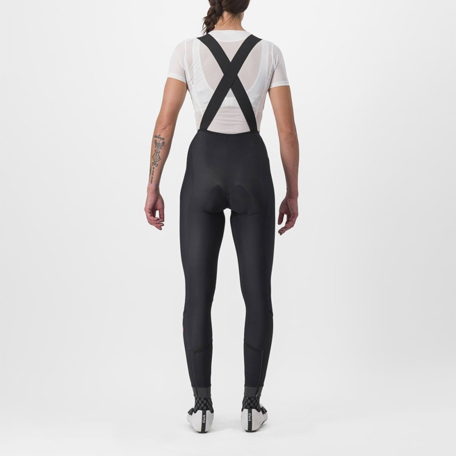 Women Castelli VELOCISSIMA DT Bib Tights Black / Black | SEC-784152