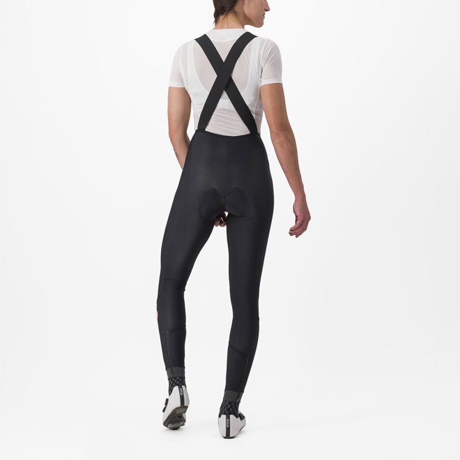 Women Castelli VELOCISSIMA DT Bib Tights Black / Black | SEC-784152