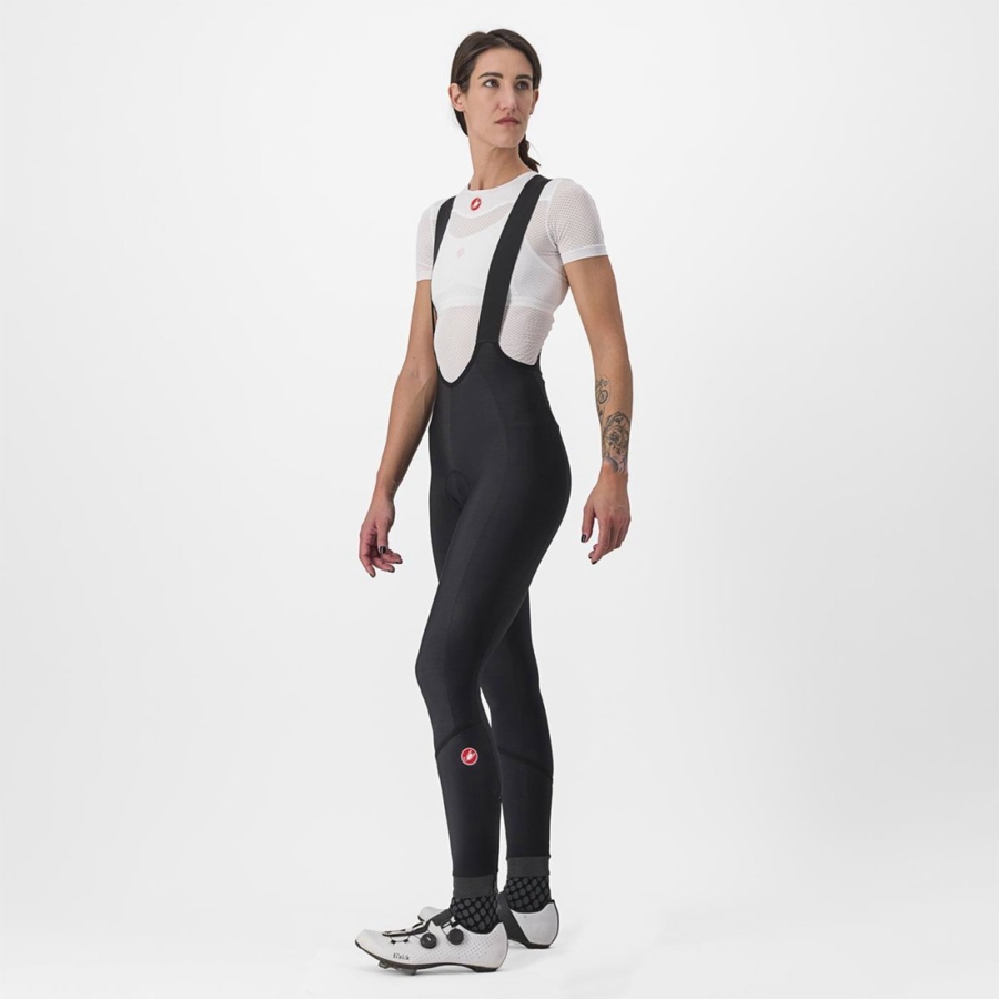 Women Castelli VELOCISSIMA DT Bib Tights Black / Black | SEC-784152