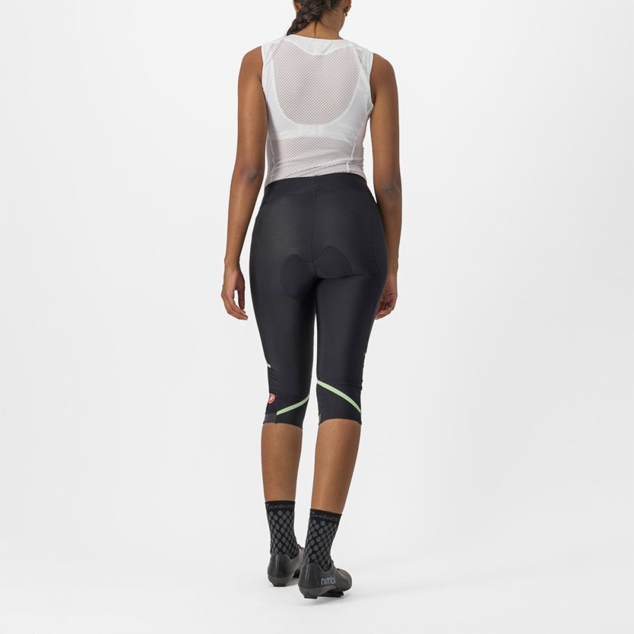 Women Castelli VELOCISSIMA THERMAL KNICKER Leggings Black / Mint / Black | LKB-815792