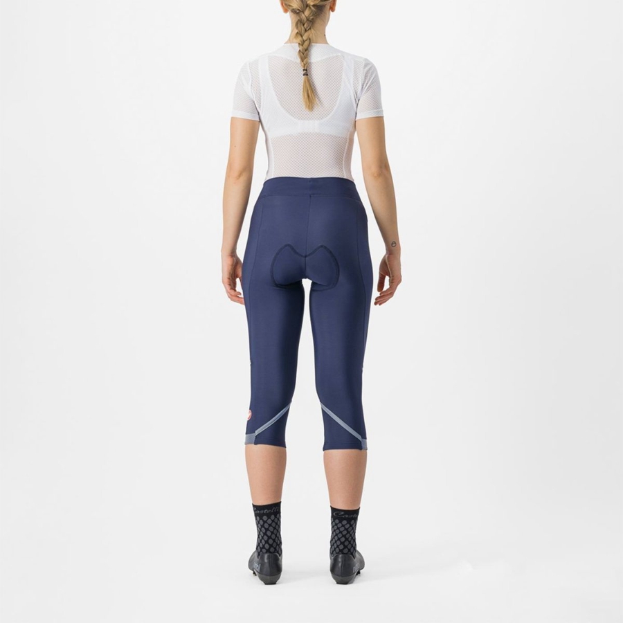 Women Castelli VELOCISSIMA THERMAL KNICKER Leggings Blue / Silver | PHC-873029