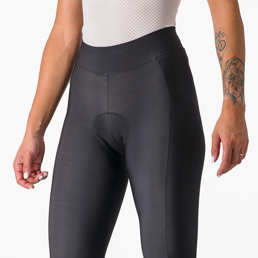 Women Castelli VELOCISSIMA THERMAL Leggings Black / Black | KLB-980153